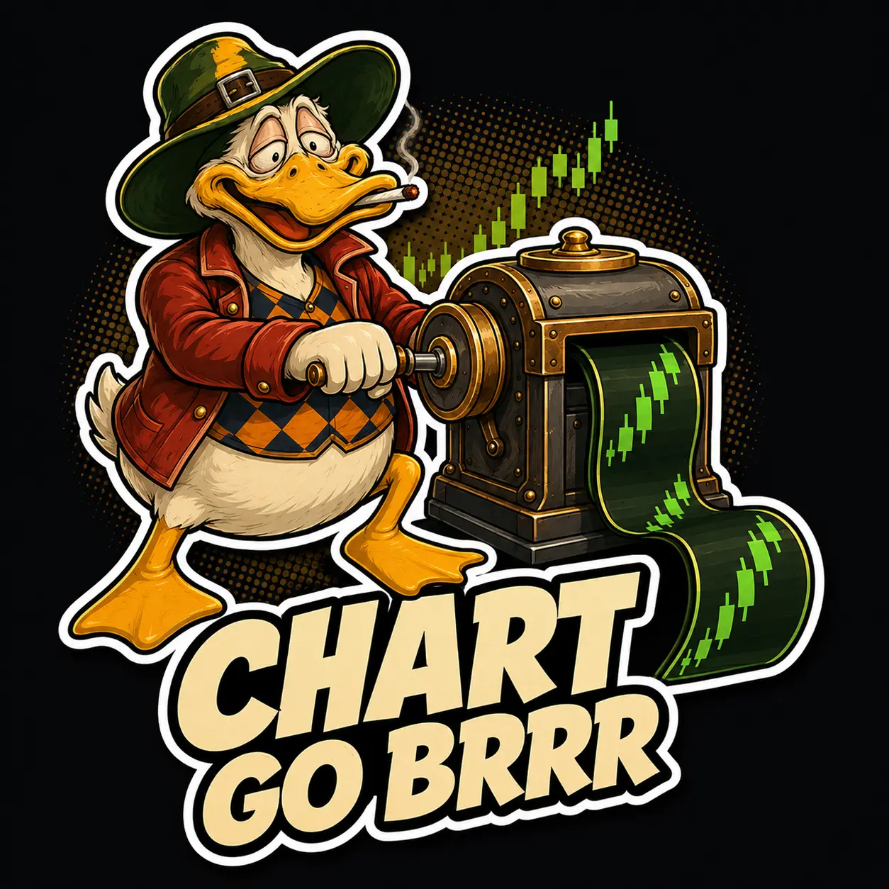 Chart go brrr sticker