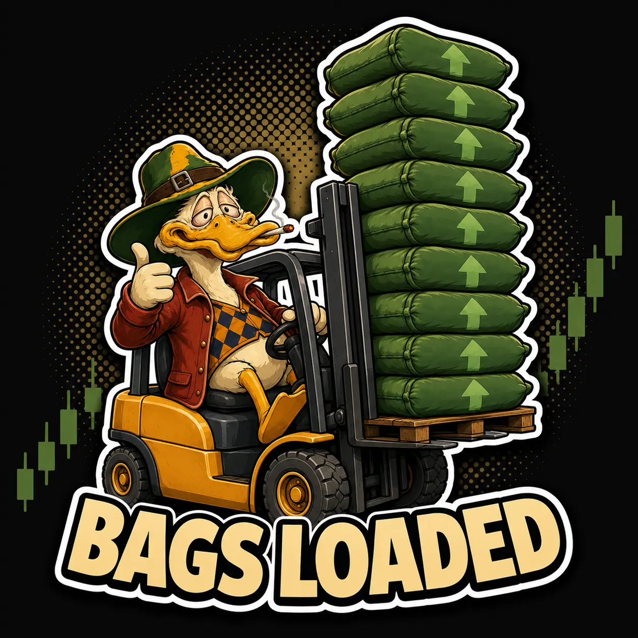 Bags loaded sticker
