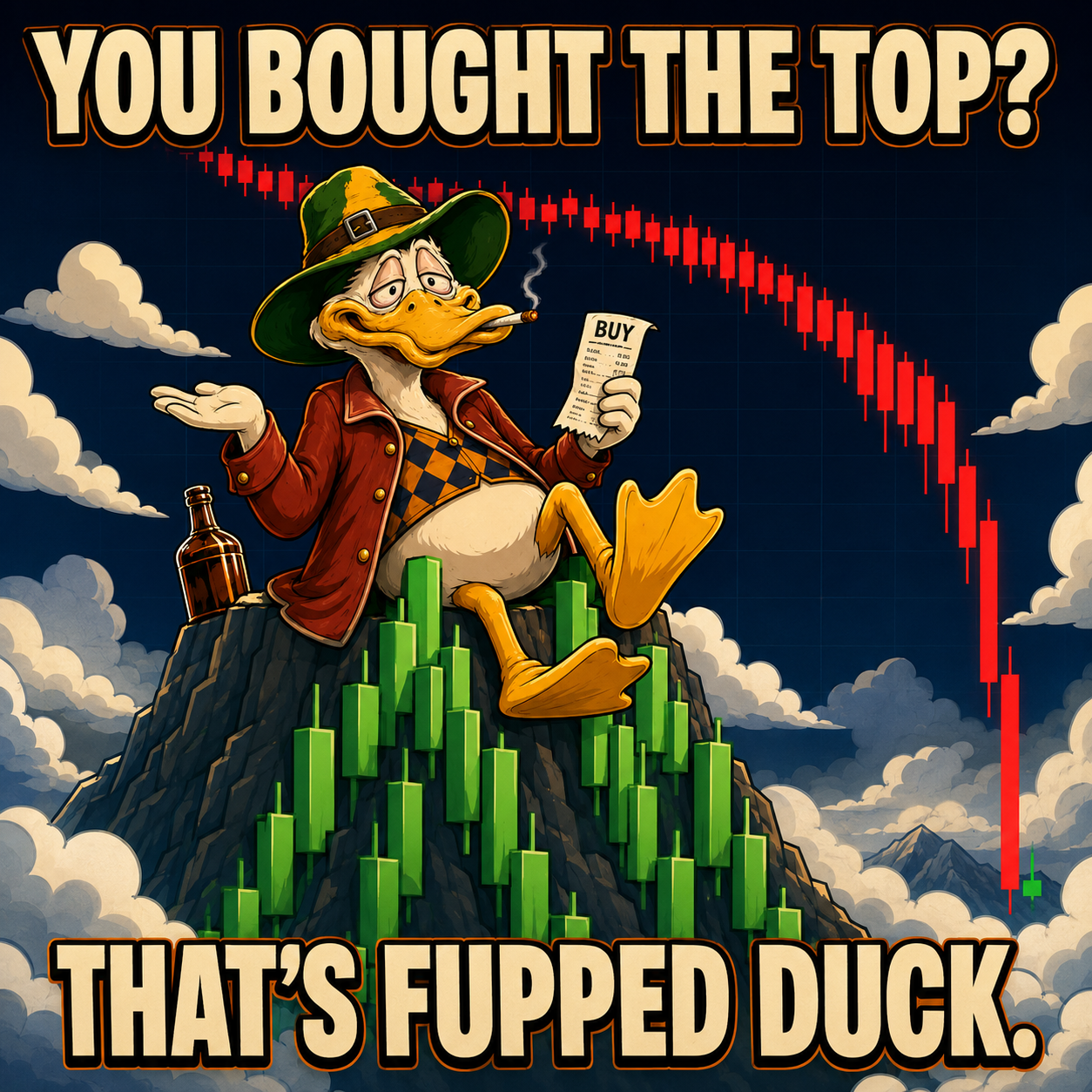 Fup meme: you bought the top